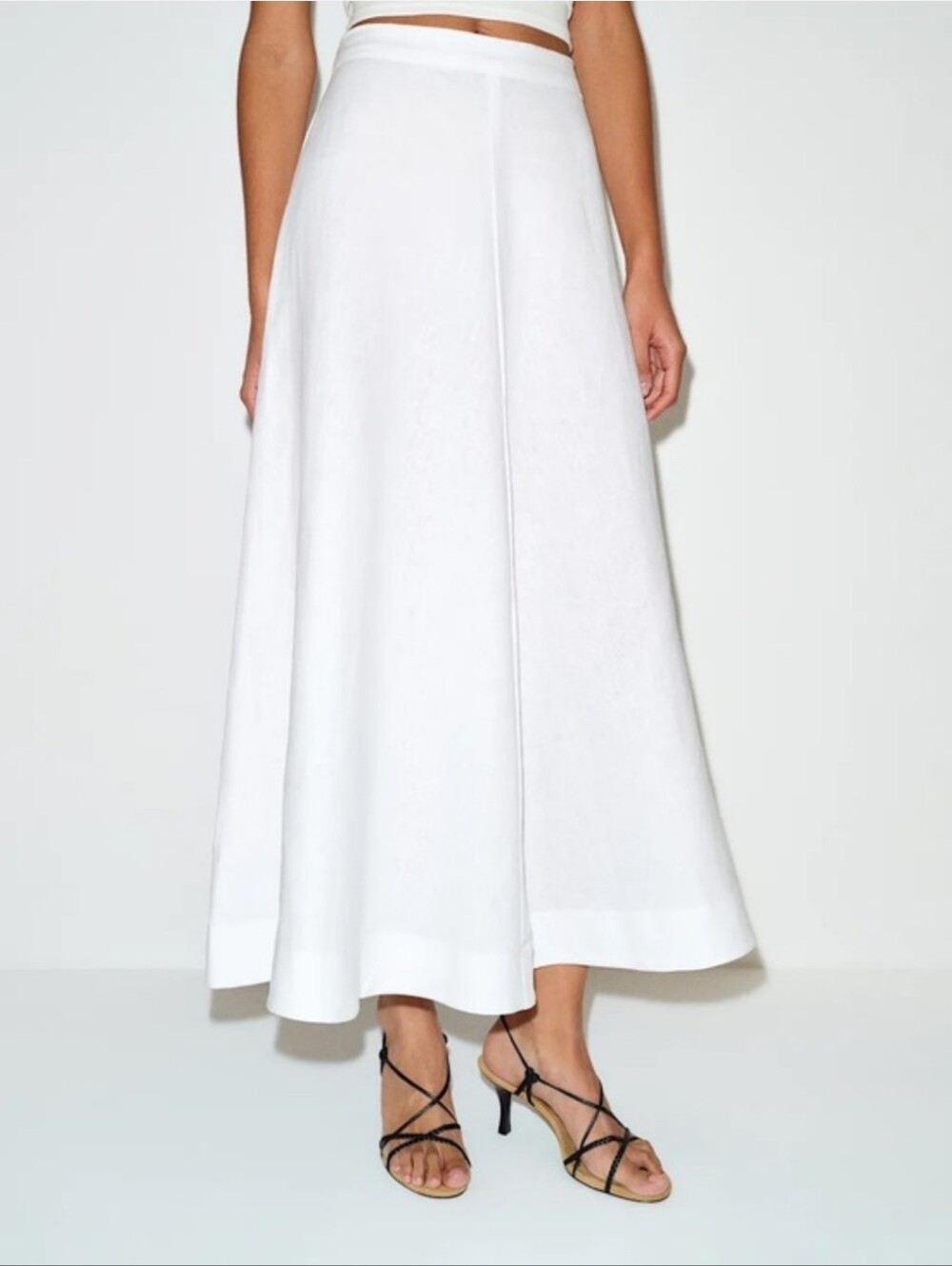 Reformation Peony Linen Maxi Skirt NWT Women Size 4 White